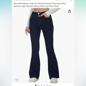 Betu Bell Bottom Jeans for Women Stretch Flare Dark Blue
High Waisted Skinny 16